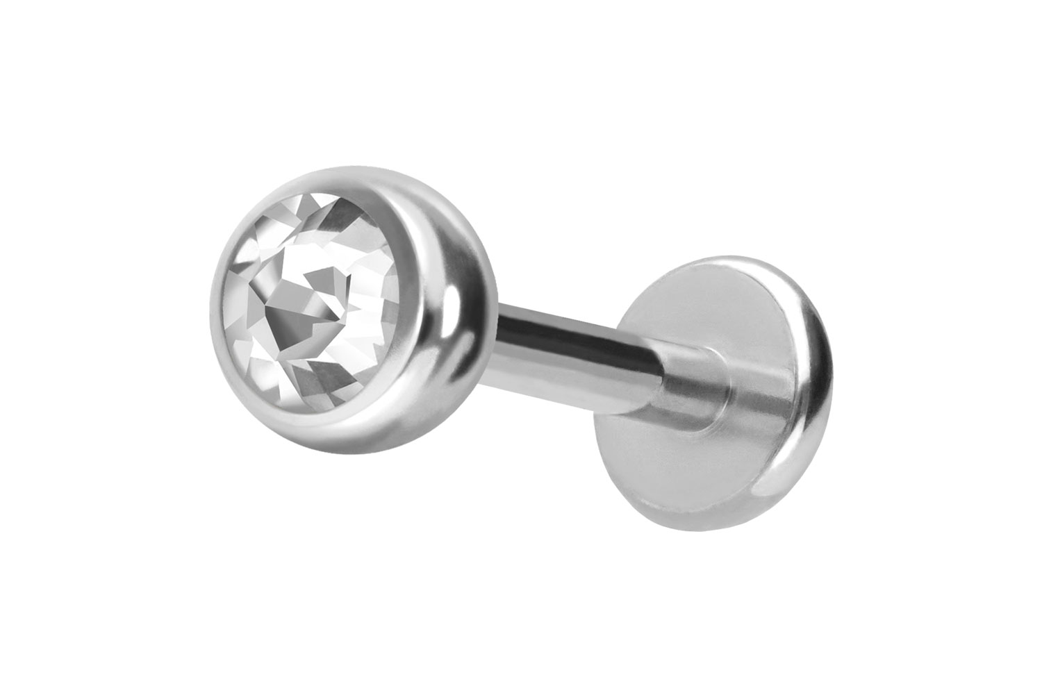 Titan Labret Piercing KRISTALL